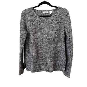 KINGSLEY LONDON‎ Side Zip Crewneck Angora Blend Sweater Sz S